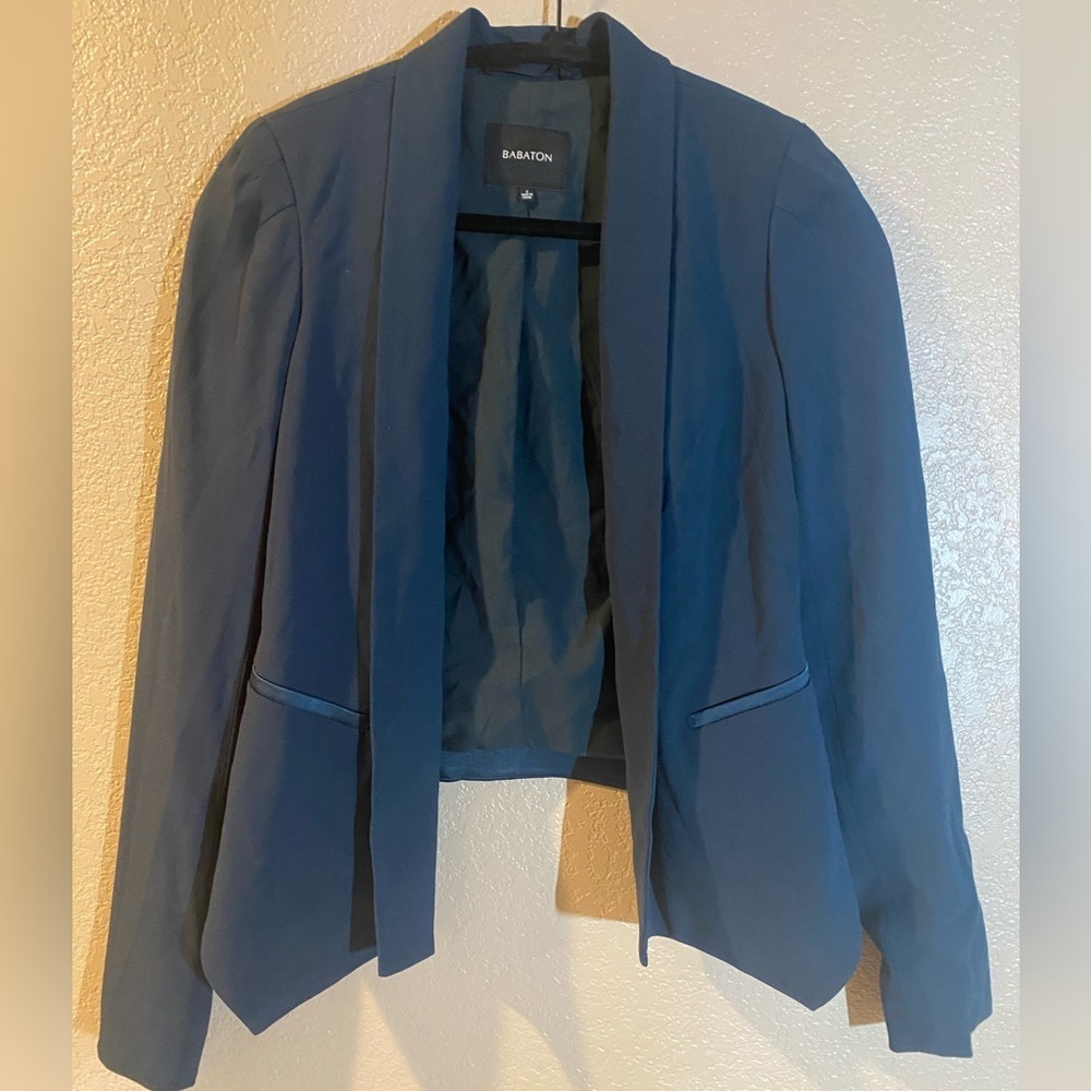 Aritzia Babaton Navy Green Blazer